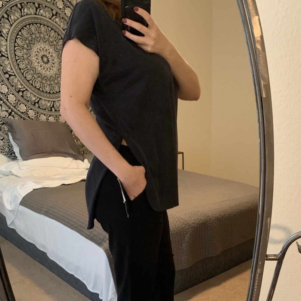 Split at the side blouse
